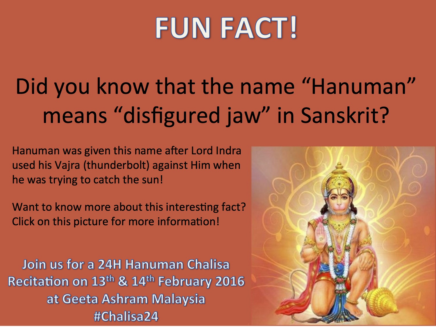 hanuman disfigured jaw